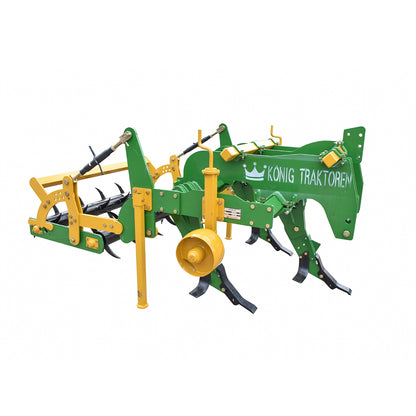 Scarifier with 3 fingers and 2 drums with spikes