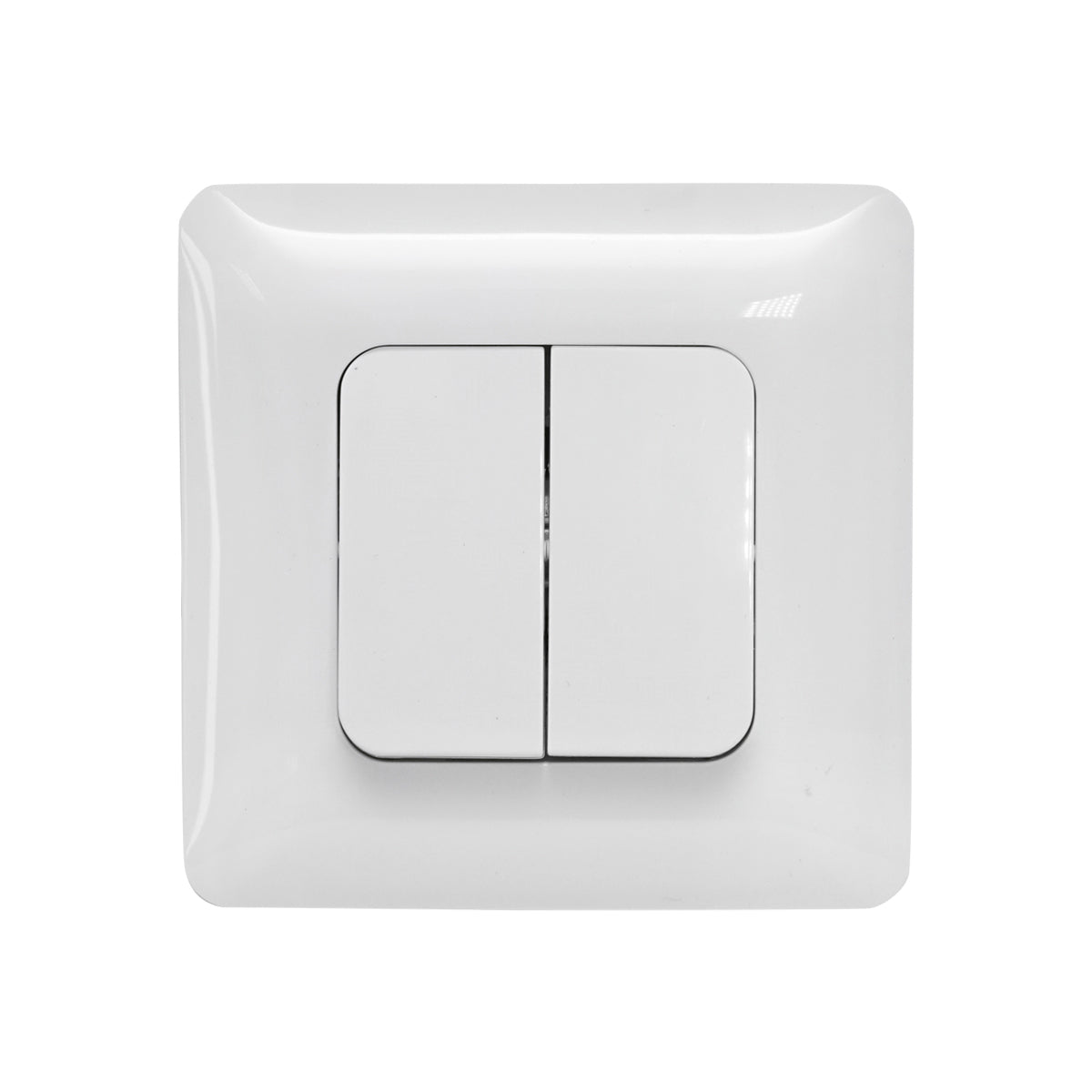 Double white switch ST 220V - 250V, 10A recessed