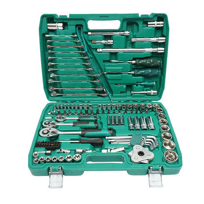 Hexagonal socket wrench set, fixed, torx, hex key with ratchet trainer 121 pieces Breckner Germany
