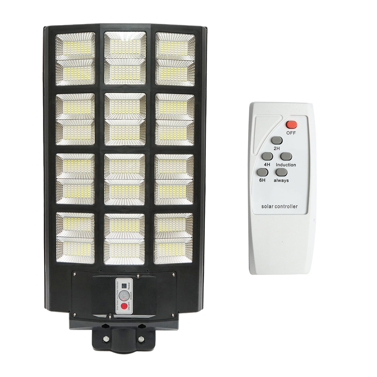 LED solar street lamp 1200W, 6500K, IP65 with solar panel motion sensor remote control Breckner Germany