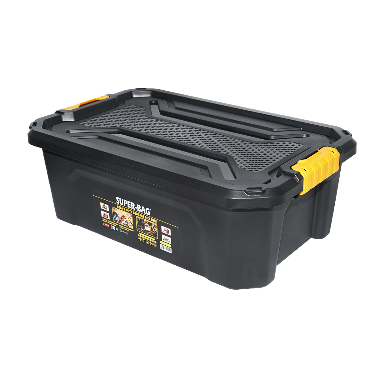 Storage box with lid for heavy loads 30L 580x380x200mm