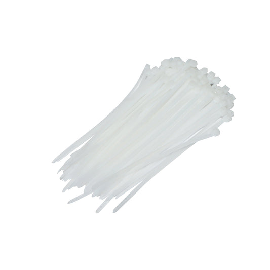 Facet, plastic necklace 3.6x150mm, white, set of 100 pieces Breckner Germany