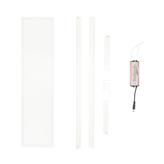 Slim LED panel 40W, 220V, IP20, 6500K, 1200x300mm with applied mounting frame Breckner Germany