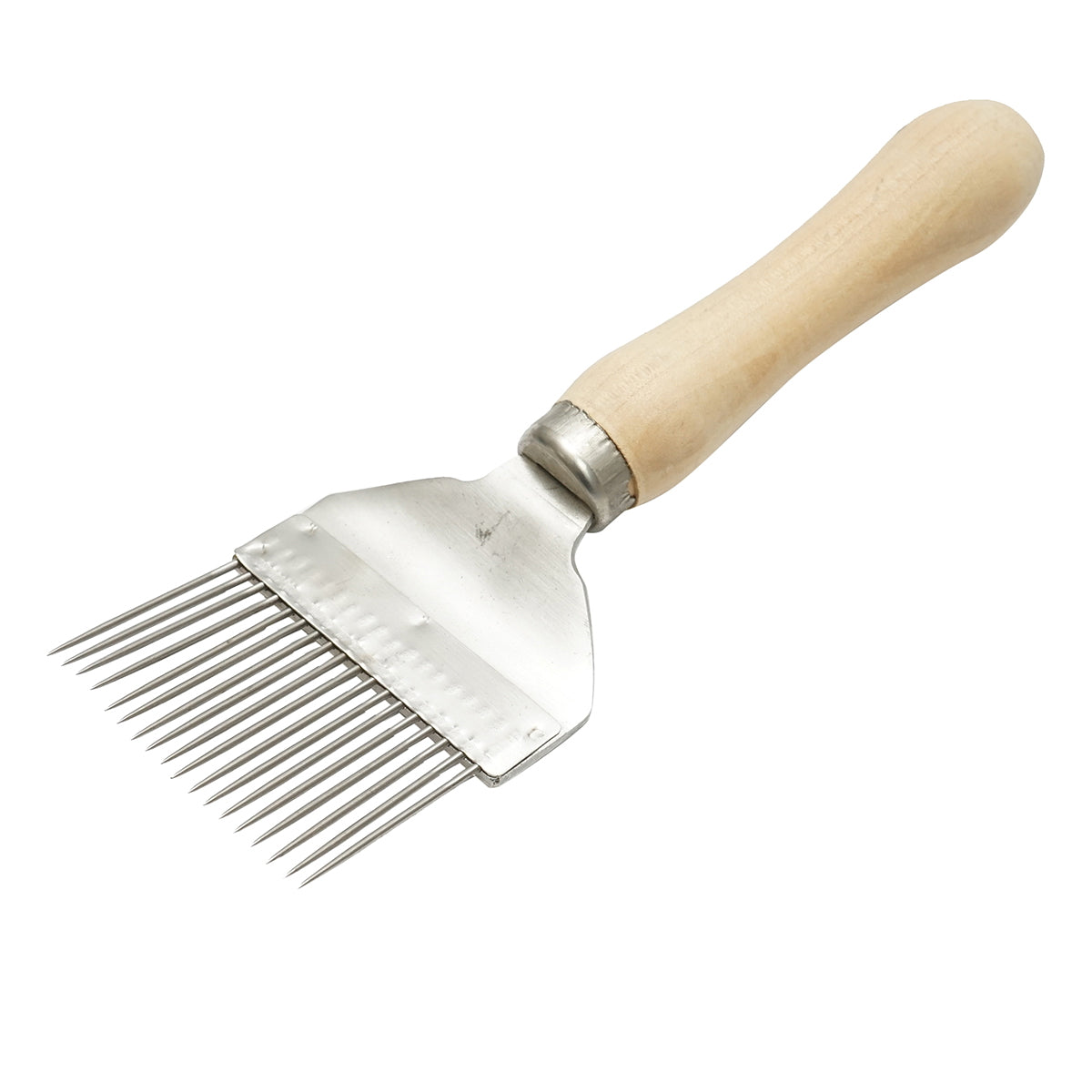 Stainless steel fork with wooden handle 215mm