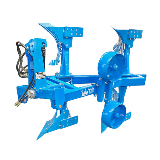 Agricultural plow with 2 blades and reversible notched sides hydraulic Konig Traktoren