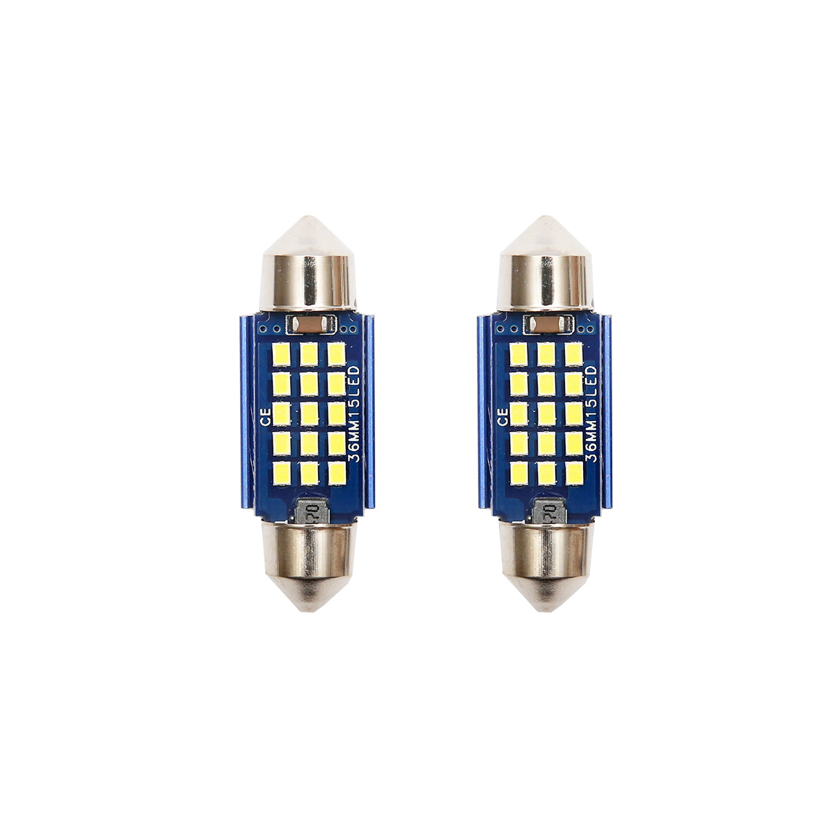 Set of 2 LED SMD SOFIT bulbs 36mm 12V 0.2A cold light Breckner Germany