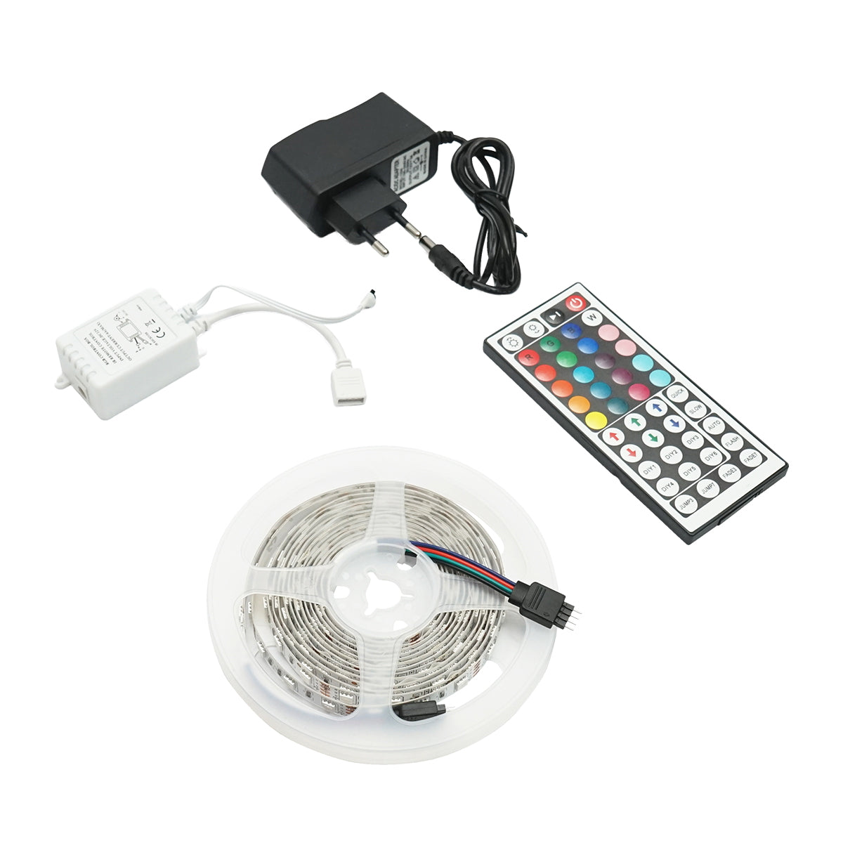 LED strip 5050 14.4W/m RGB, 12-220V roll 3m, 60 LEDs/m IP20 Breckner Germany