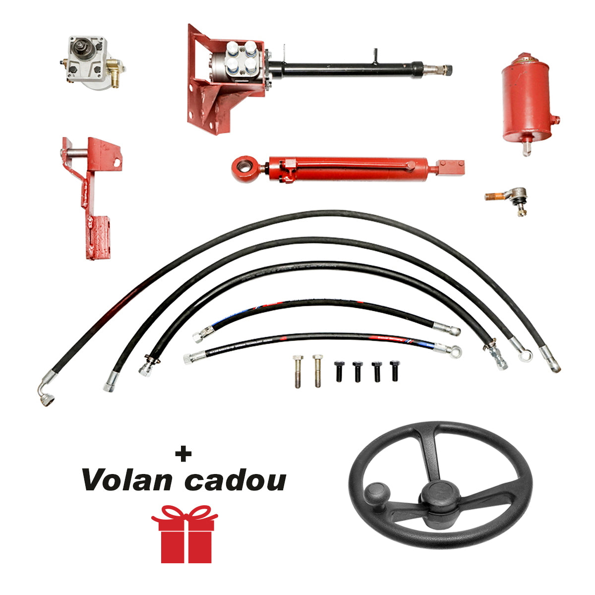 Complete power steering kit with Danfoss pump and hydraulic cylinder for U-445 with 3-cylinder engine