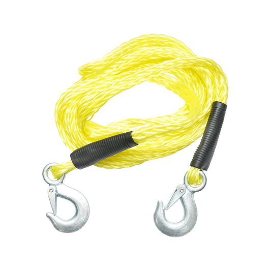 Elastic braided cable/rope 4m with metal hooks for towing 2T