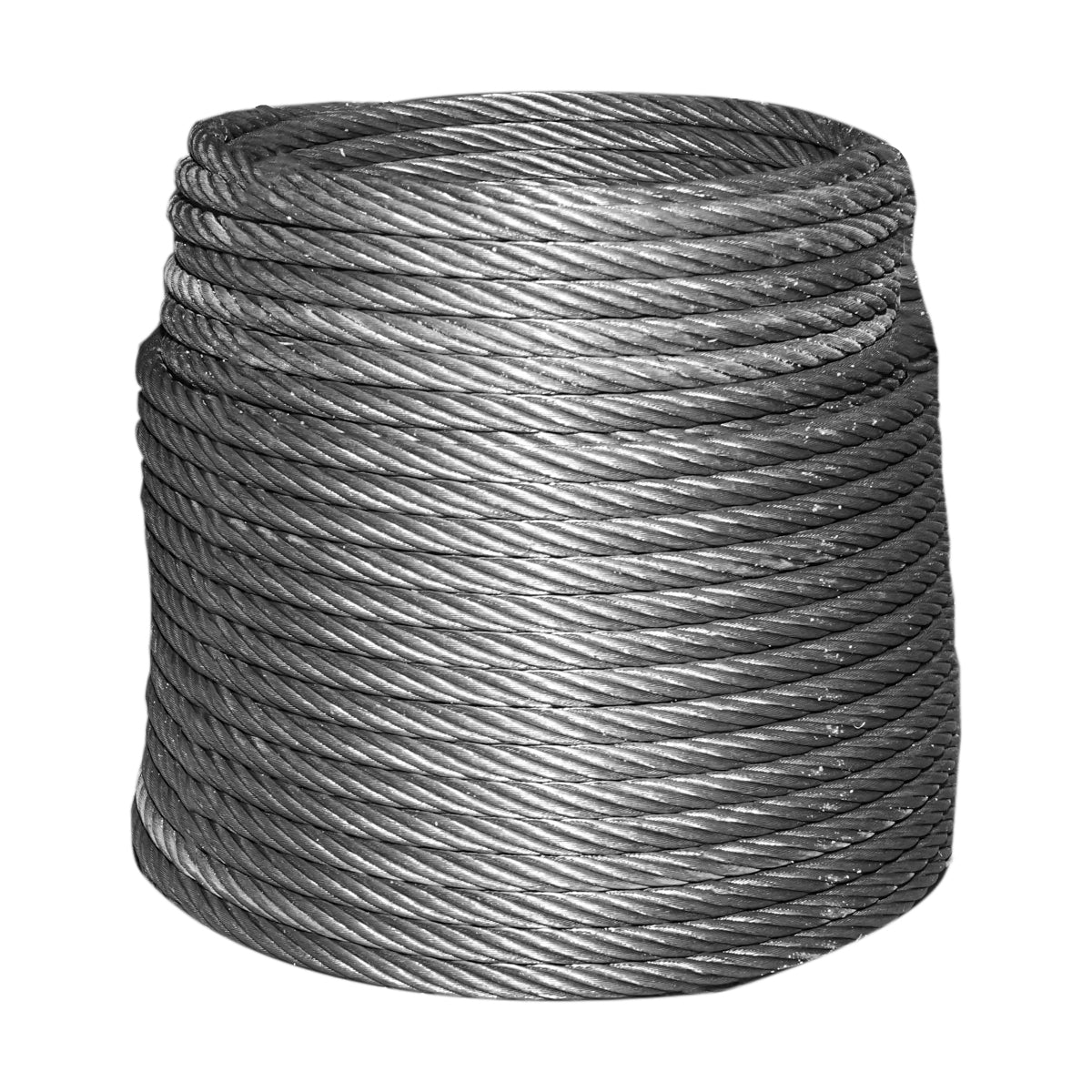 Steel winch cable 6x25, Ø 13mm metal core hammered 0.95Kg/1m 90m/roll