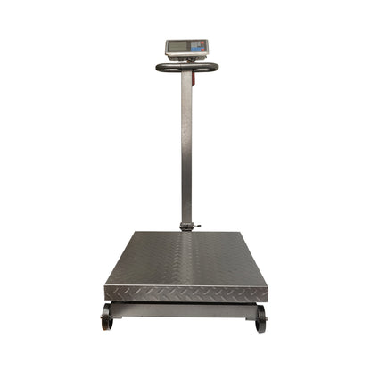 Breckner Germany 1500 Kg platform type electronic floor scale with a folding arm