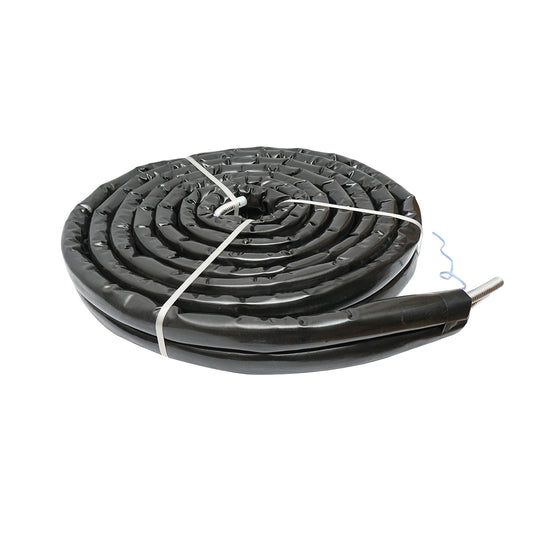 10m double stainless steel pipe DN16-3/4 corrugated, flexible, insulated with cable for temperature sensor for residential solar installations.