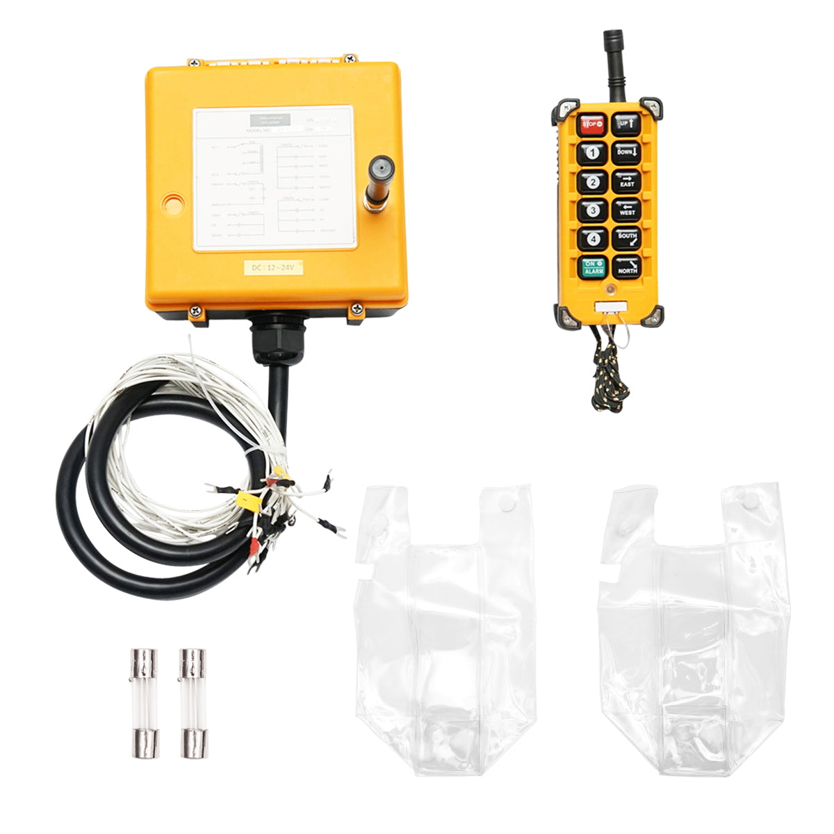 Wireless industrial remote control with 8 commands DC 12V/24V and water protection Breckner Germany