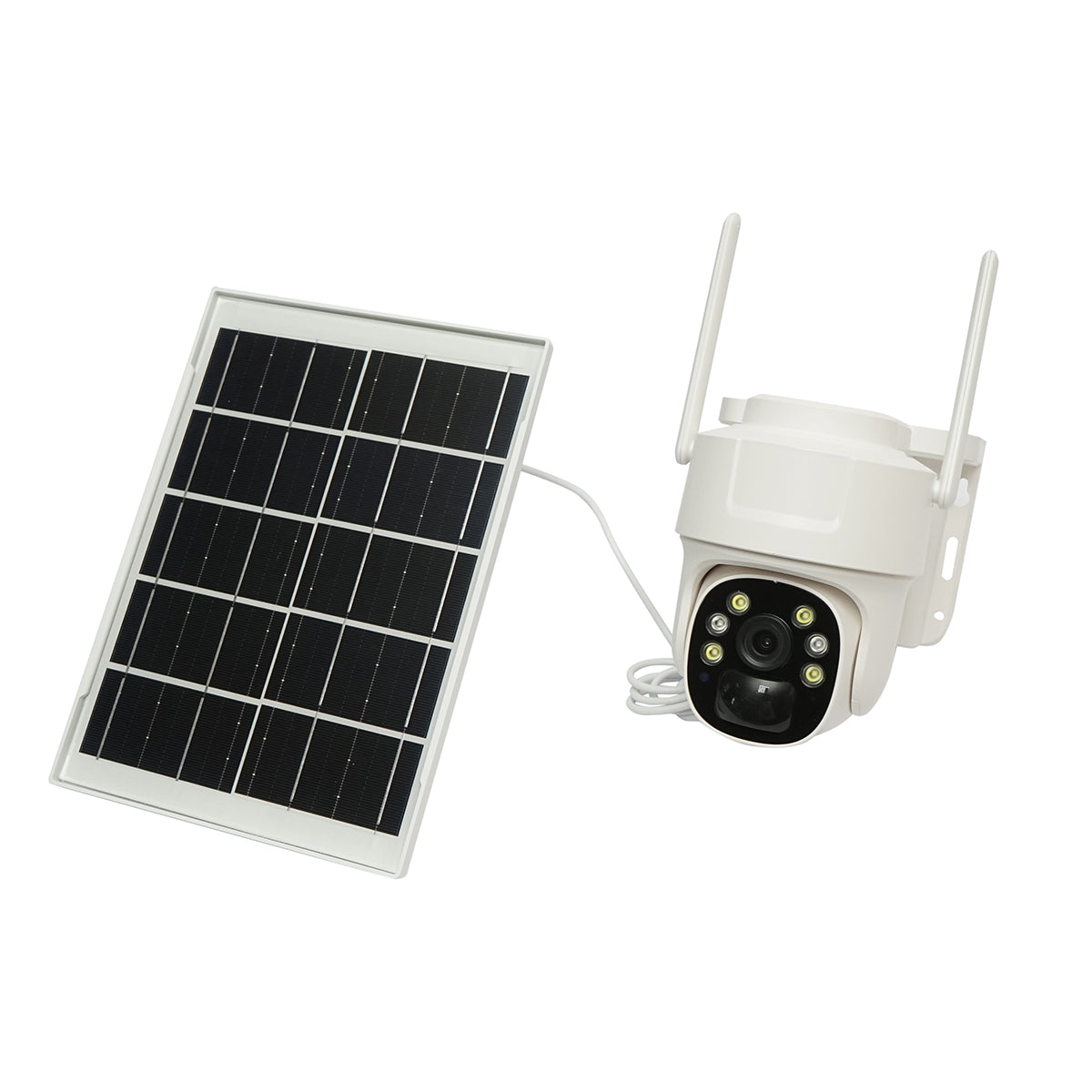 3MP surveillance camera, WIFI rotating with 5W solar panel, PTZ, 1080P, motion sensor, night vision, V380 Pro app