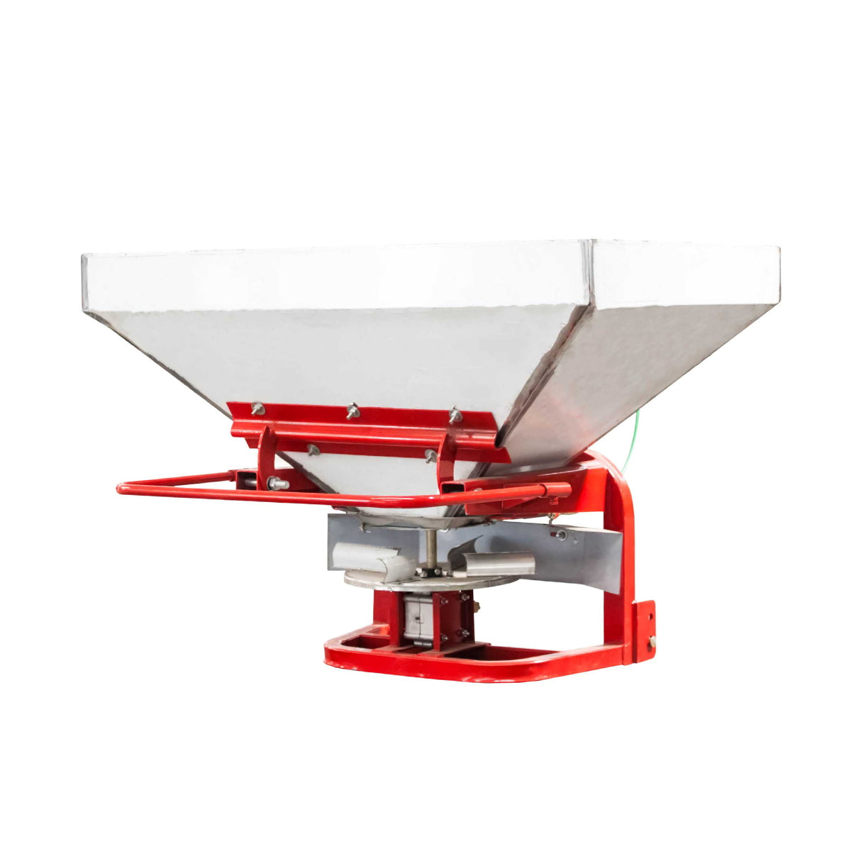 Stainless steel fertilizer distributor FLS600 with cabin control and included PTO.