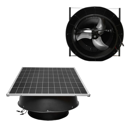 600mm axial ceiling fan with solar panel 12000m3/h Breckner Germany