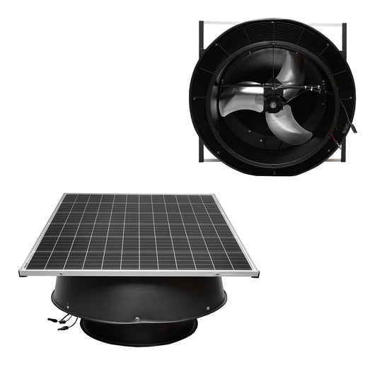 600mm axial ceiling fan with solar panel 12000m3/h Breckner Germany
