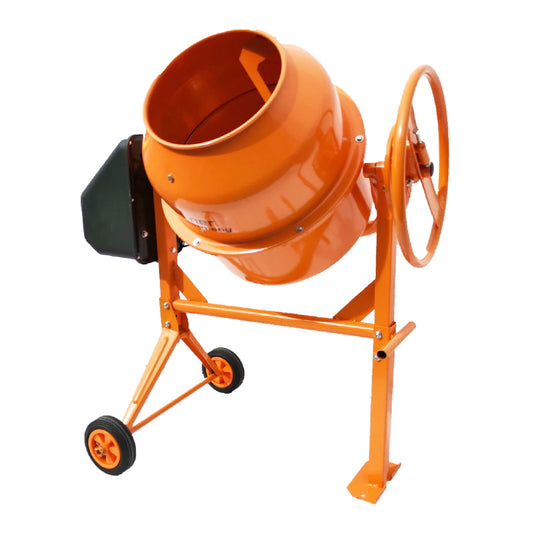 Concrete mixer 450W, tub volume 120L, gear and crown made of cast iron, 44Kg Breckner Germany