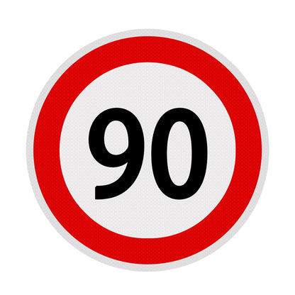 Speed limit sticker - 90 fi21
