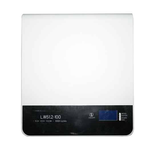 Li-ion LifePo4 Battery 5.12KWA, 51.2V, 100Ah with BMS, Bluetooth, LCD display, temperature protection, Leoch Battery parallel connection.