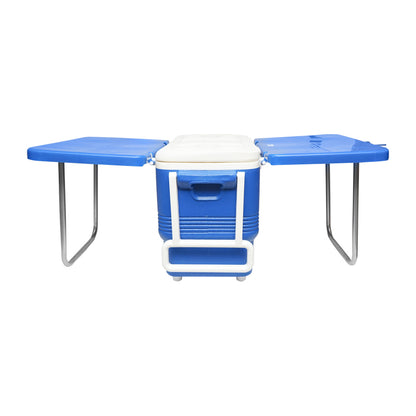 45L blue picnic freezer with table 610x405x445mm Breckner Germany