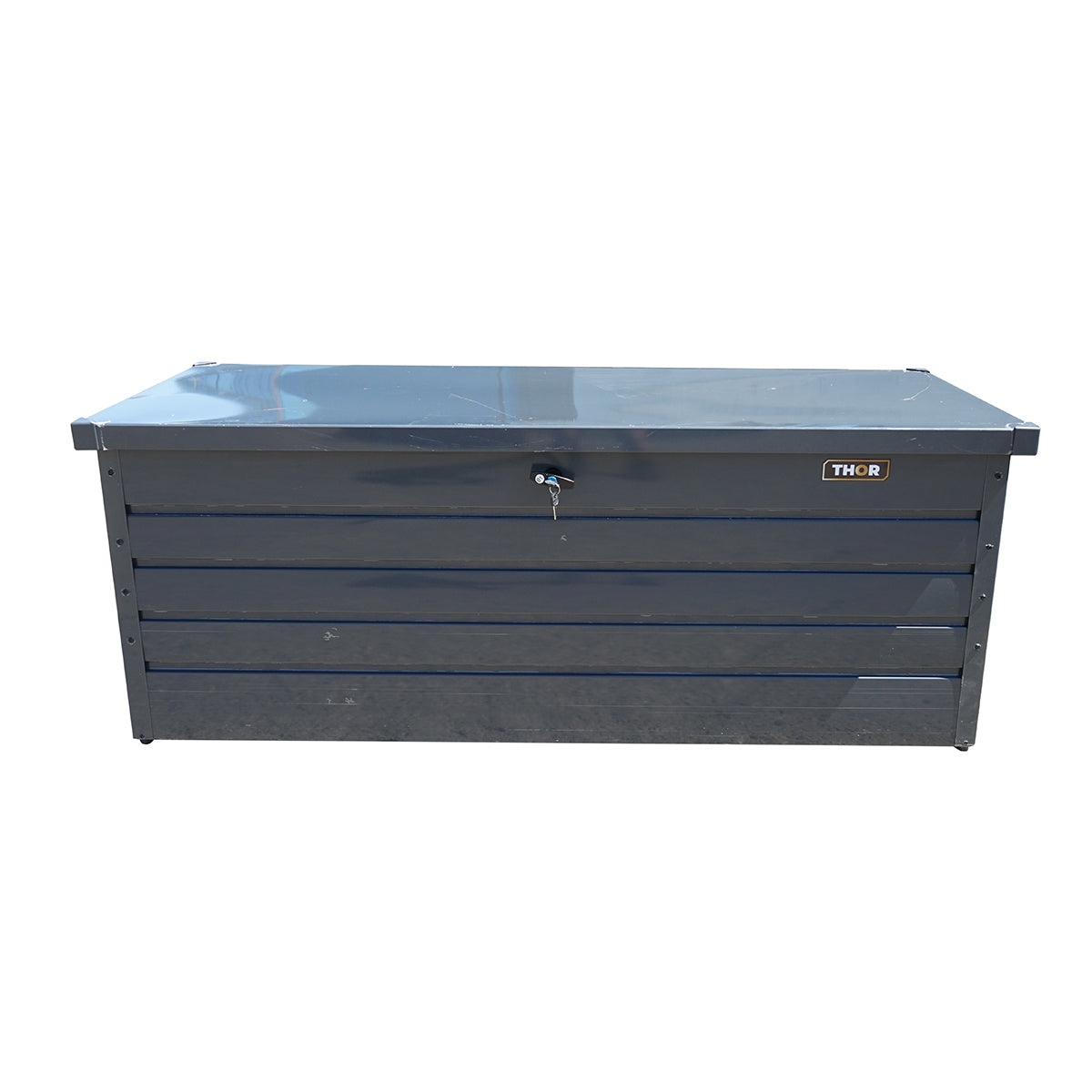 Box, metal storage chest type bench 165x70x63cm