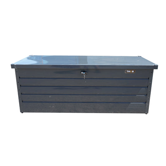 Box, metal storage chest type bench 165x70x63cm