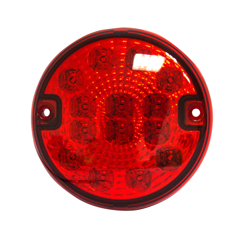 Red LED fog lamp 140mm 12-24V