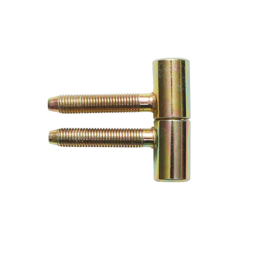 Cylindrical hinge with 2 rods 16X52mm, yellow zinc plated