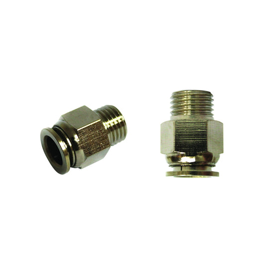 Right quick connector made of metal and metal screw fi 10 with M14.