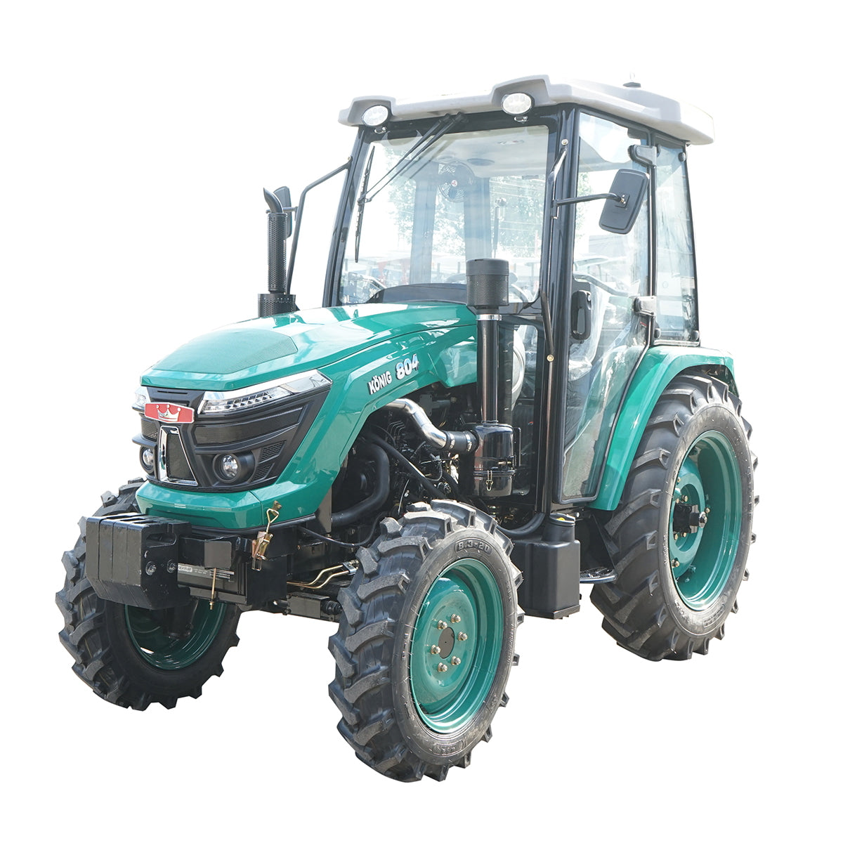 80HP tractor with closed cabin, YTO turbo engine, wheels 8.3-20/12.4-28 KONIG 804