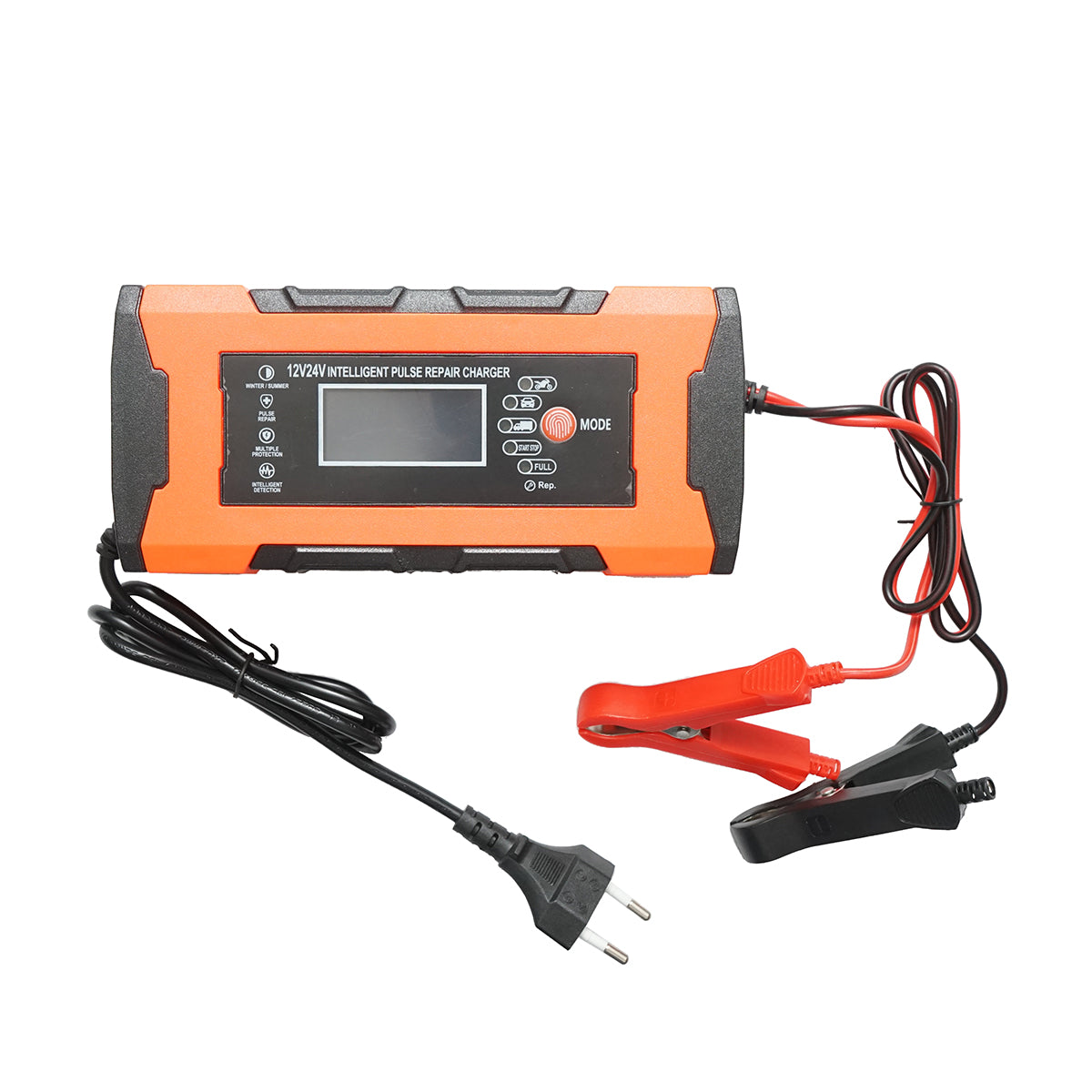 Charger, 12V 10A/24V 5A digital battery maintainer, smart repair pulse function