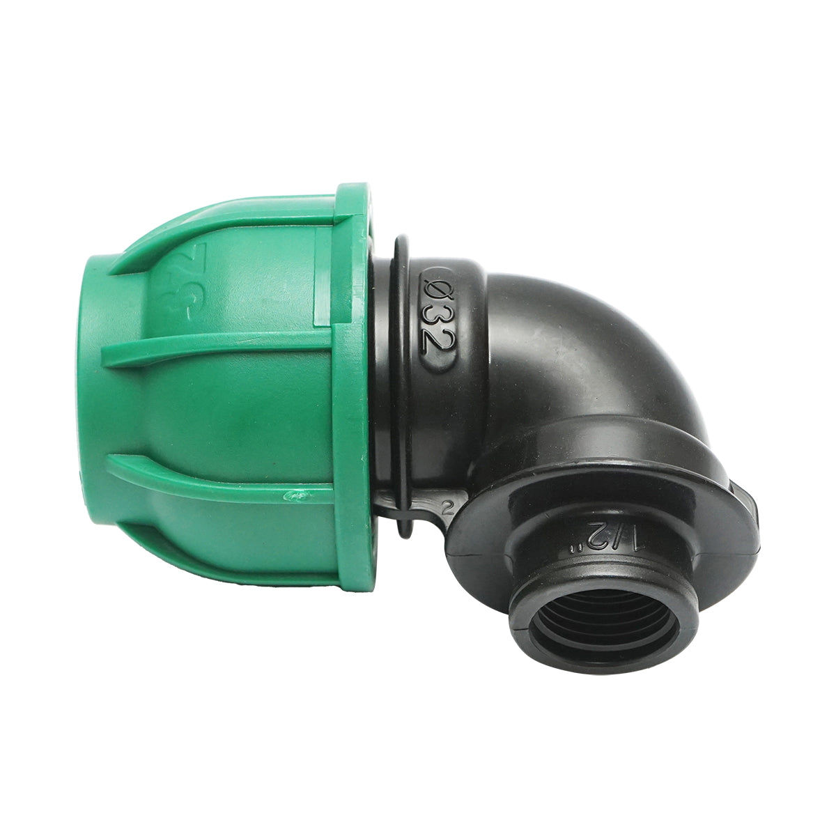 Compression fitting with internal thread D32mmx1/2 inch, PN10 Bar for irrigation systems