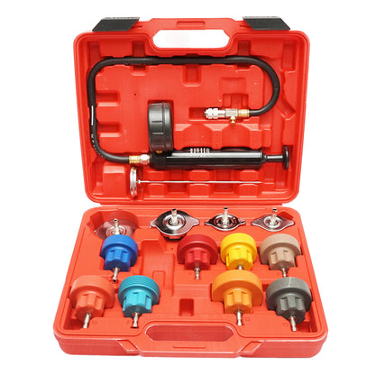 Car cooling system pressure test kit