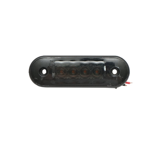 Side lamp slim LED 12-24V, smoke yellow 83x27mm Breckner Germany