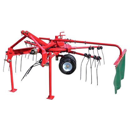 Spider type rotary rake with a working width of 1.80m, required power 15-50HP, with 6 arms weighing 220Kg Konig Traktoren