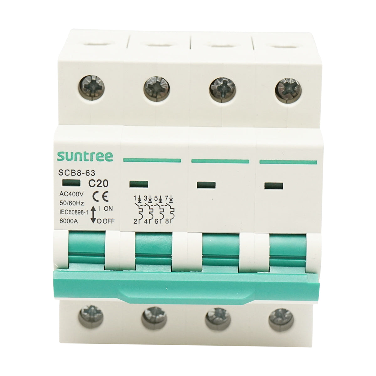 Automatic circuit breaker 4P, 20A 400VAC Suntree