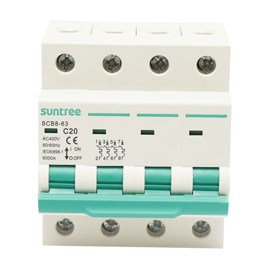 Automatic circuit breaker 4P, 20A 400VAC Suntree