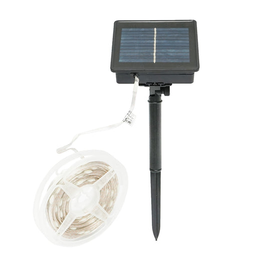 LED strip with solar panel 5V, 10m, RGB+IC remote control IP65 Breckner Germany