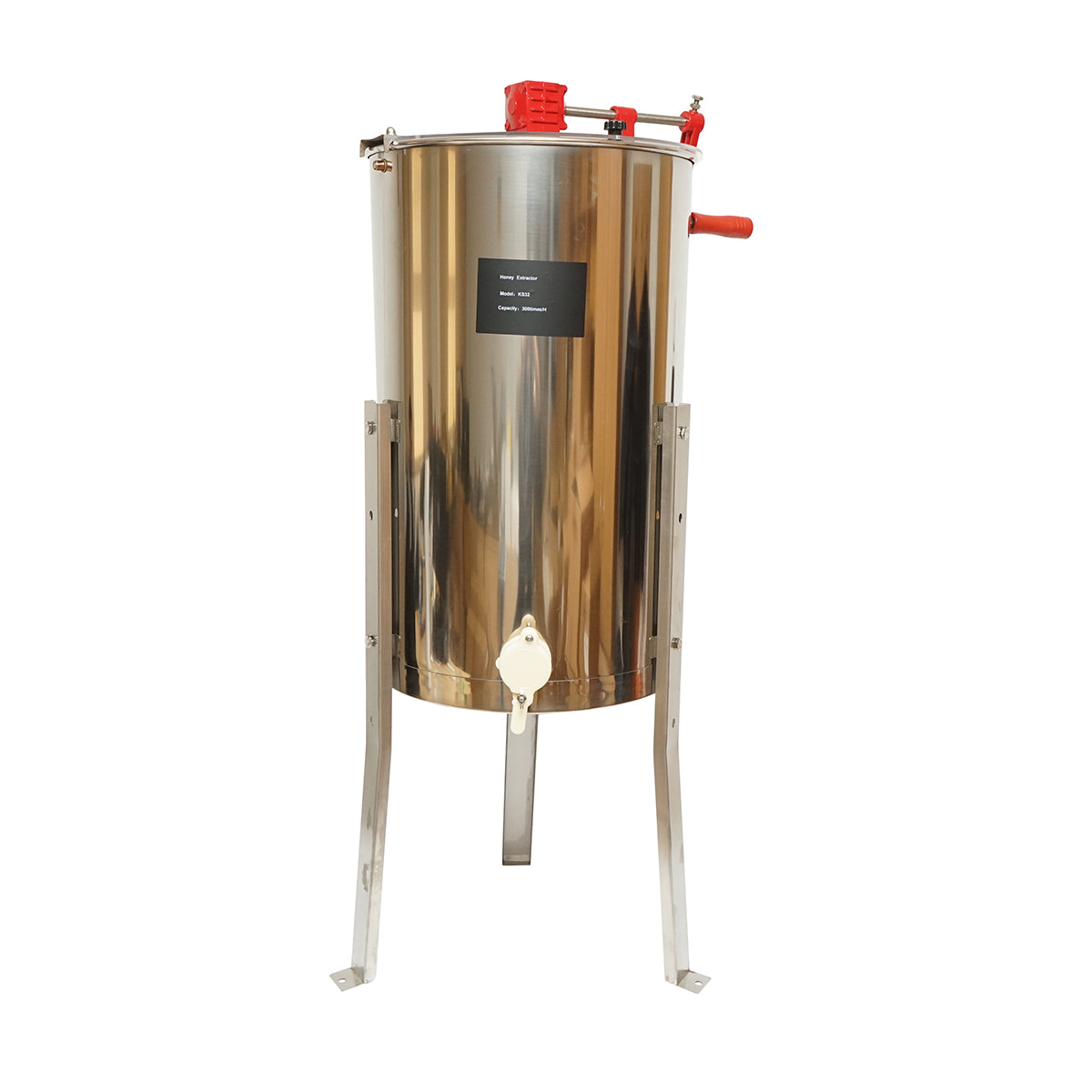 Manual beekeeping centrifuge, stainless steel honey extractor with 3 frames
