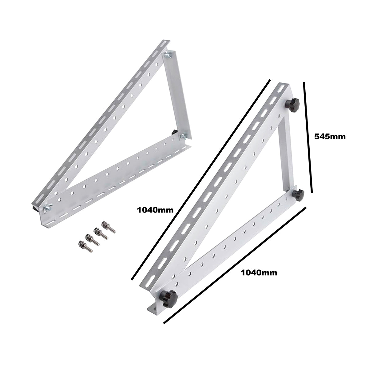 Triangle-type supports for securing 450W photovoltaic solar panels with adjustable angle Breckner Germany