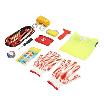 Car safety kit with emergency necessities 10 pieces Breckner Germany
