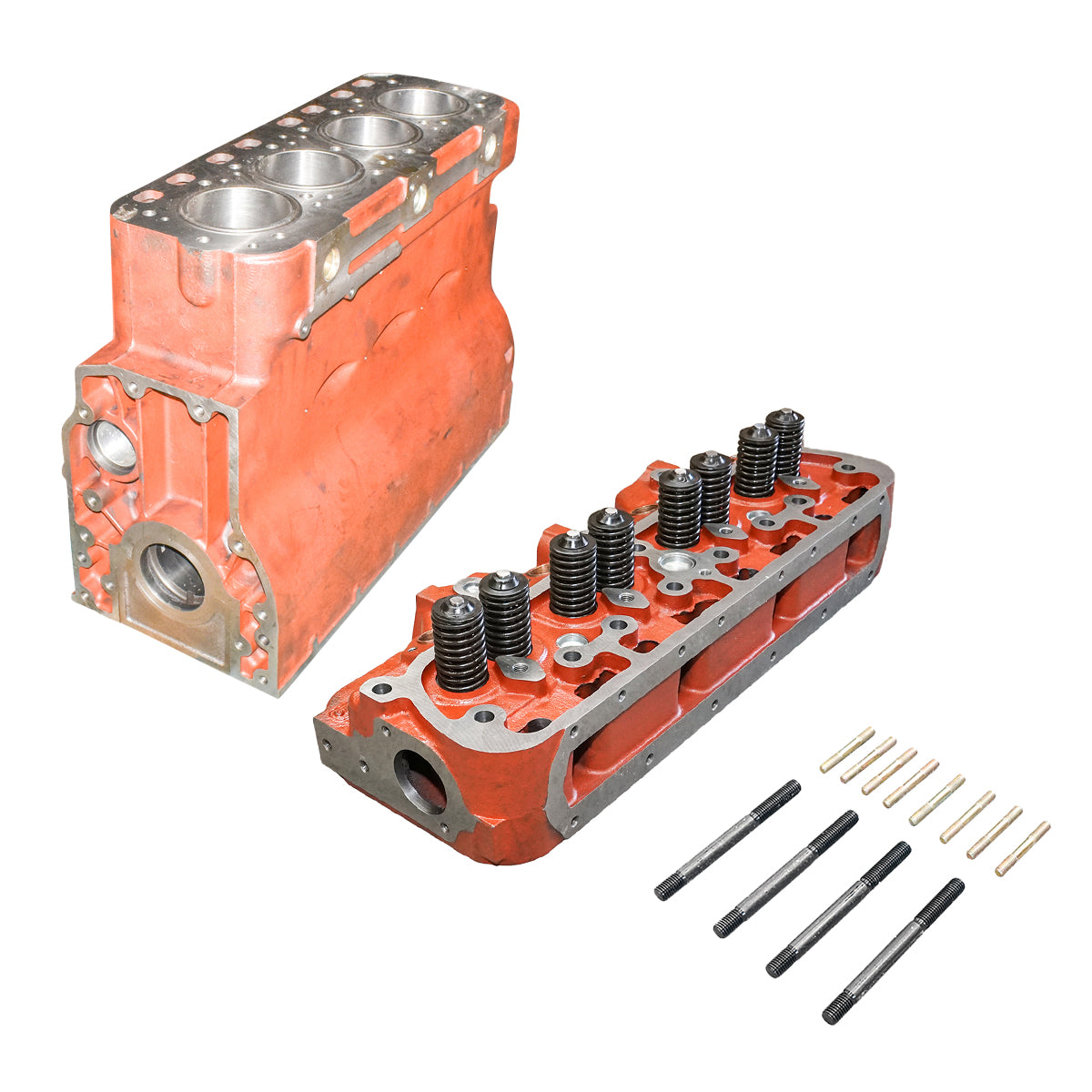 Engine block with bearing/ring with assembled cylinder head for UTB U-650 tractor 103.01.066 / 110.02.909