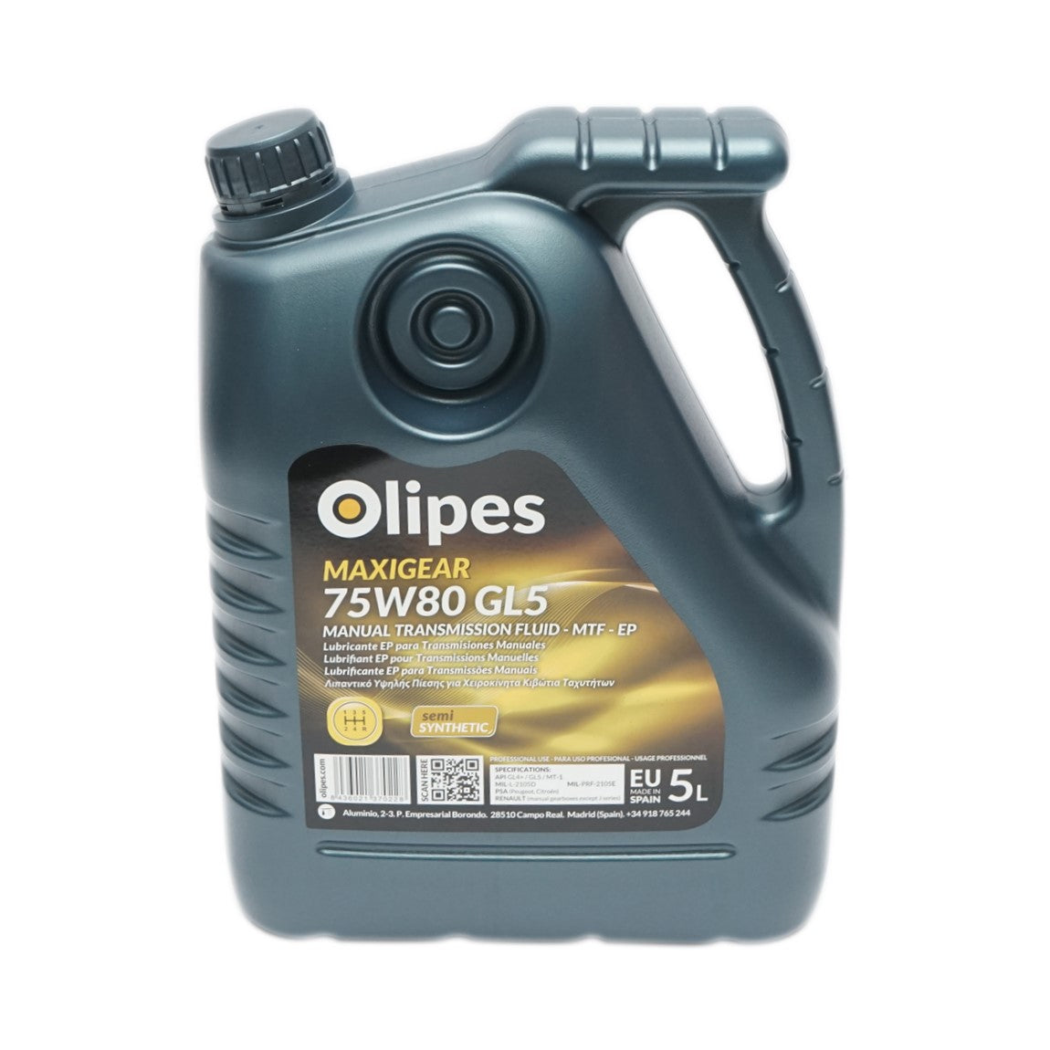 Olipes MAXIGEAR 75W80 GL-5 gearbox oil 5L