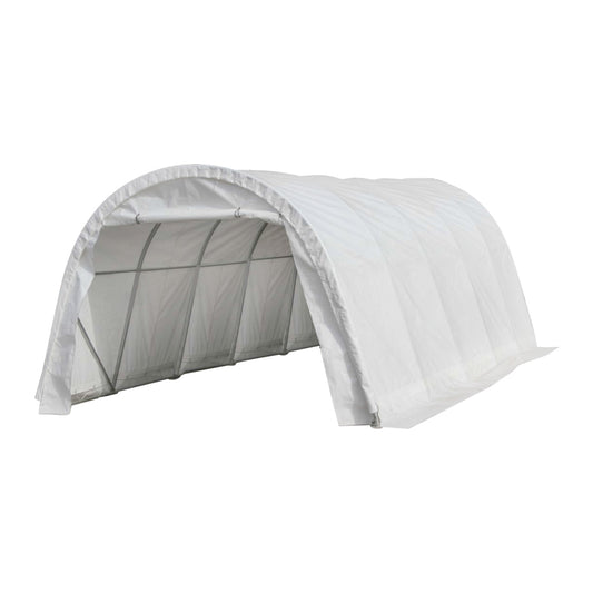 Storage hall with a width of 3.66m, length of 6.1m, height of 2.44m made of PVC with a metal structure.
