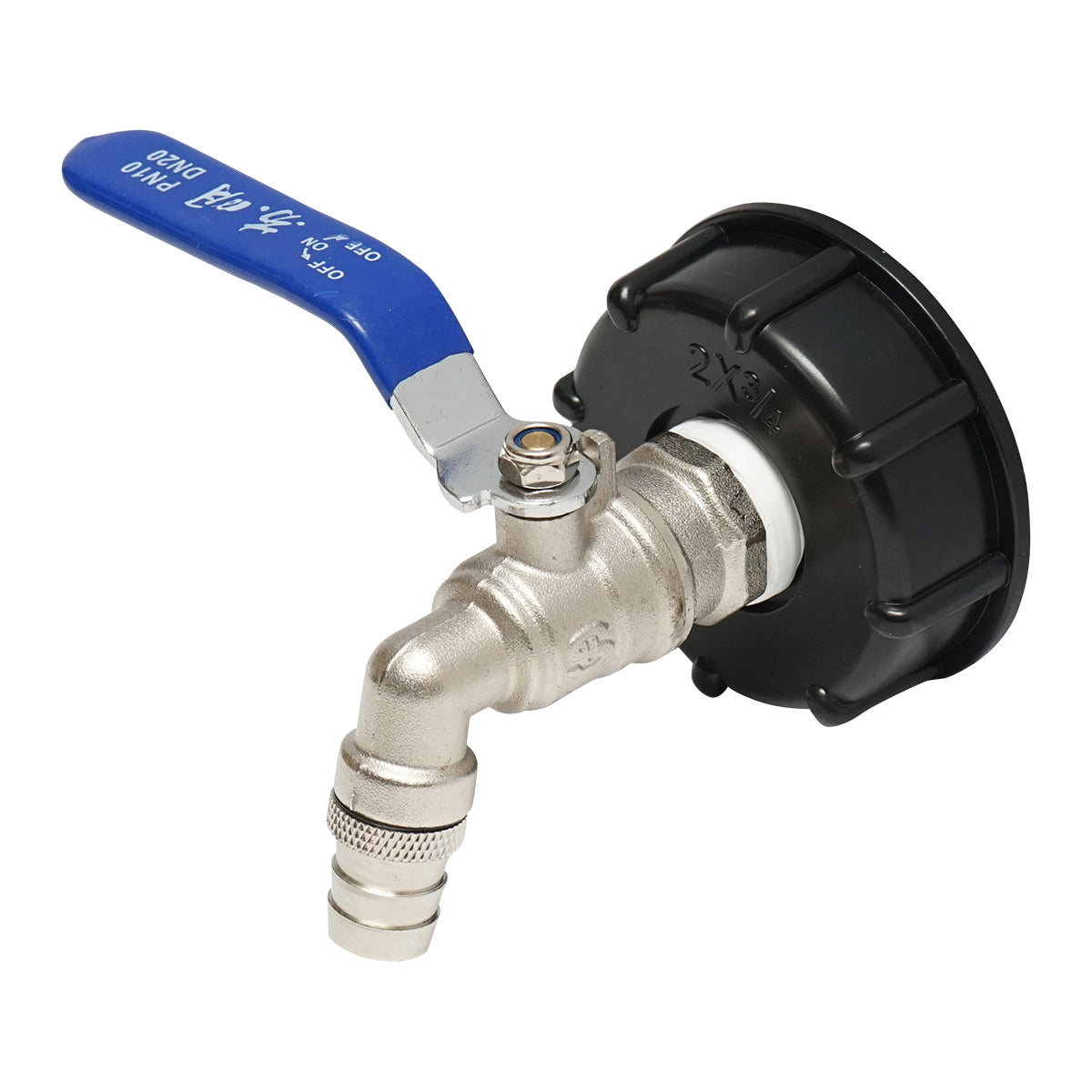 3/4 brass drain valve for IBC basin with internal thread 60 mm Autospeed
