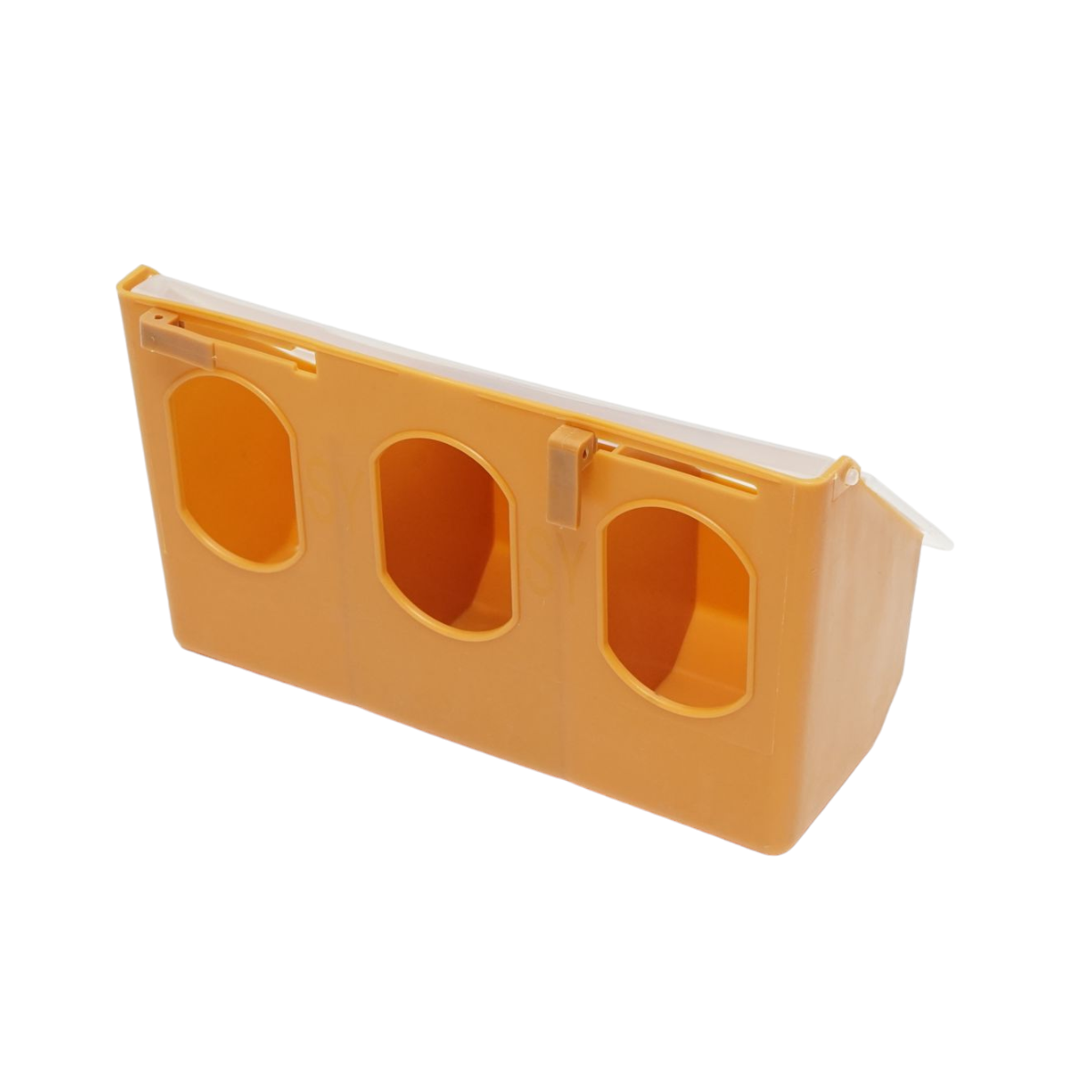 Foldable plastic pigeon feeder, 3 compartments 25x9x14cm