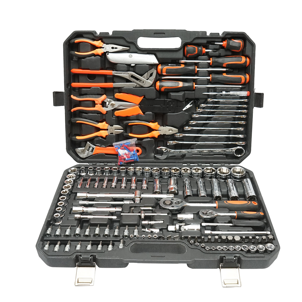 Socket wrench set, open-end wrenches, bits, torx with tools and instruments 160 pieces Breckner Germany