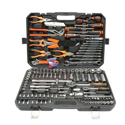 Socket wrench set, open-end wrenches, bits, torx with tools and instruments 160 pieces Breckner Germany