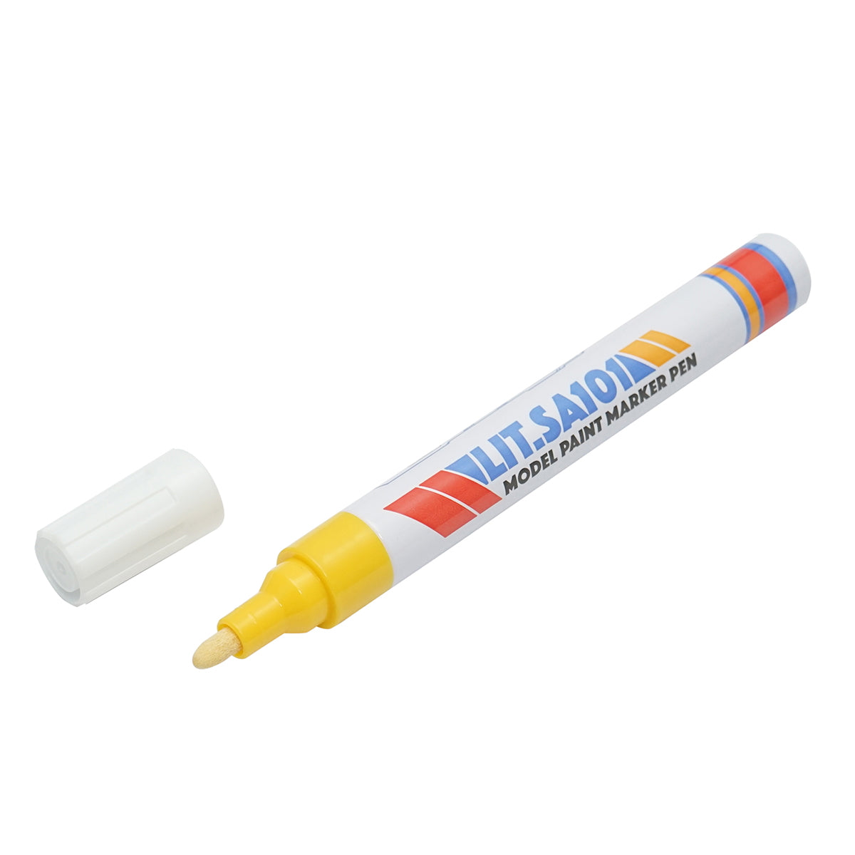 Yellow oil-based paint markers, waterproof, quick-drying, 12 pieces
